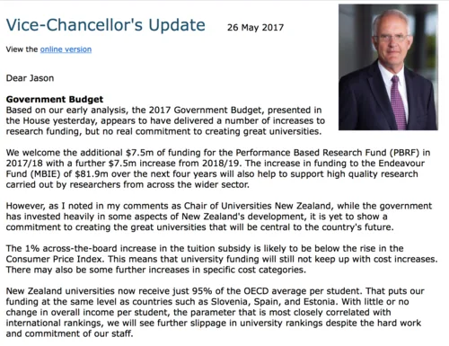 Vice-chancellor crying poor