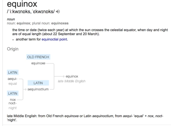Google Define — equinox