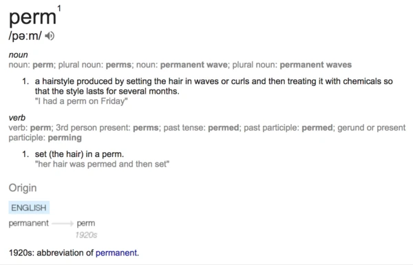 Google Define — perm